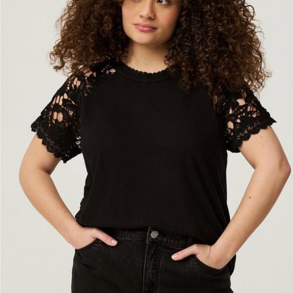 Crochet Raglan Crew Top
